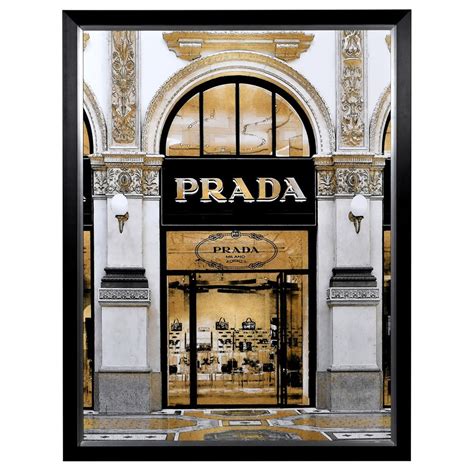 large framed store entrance print prada|Huge Vintage Prada Store Framed Print – Shropshire Design.